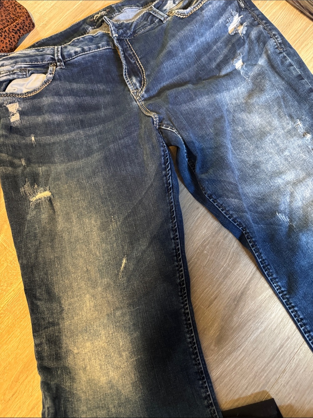 Distressed Denim Jeans